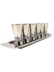 Hammered Liquor Cups with Tray | Kiddush Cups | Judaica