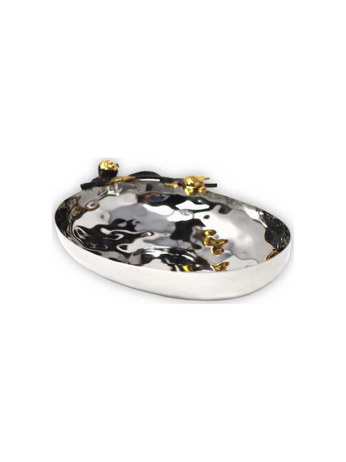 Oval Golden Pomegranate Bowl | Home Goods | Judaica