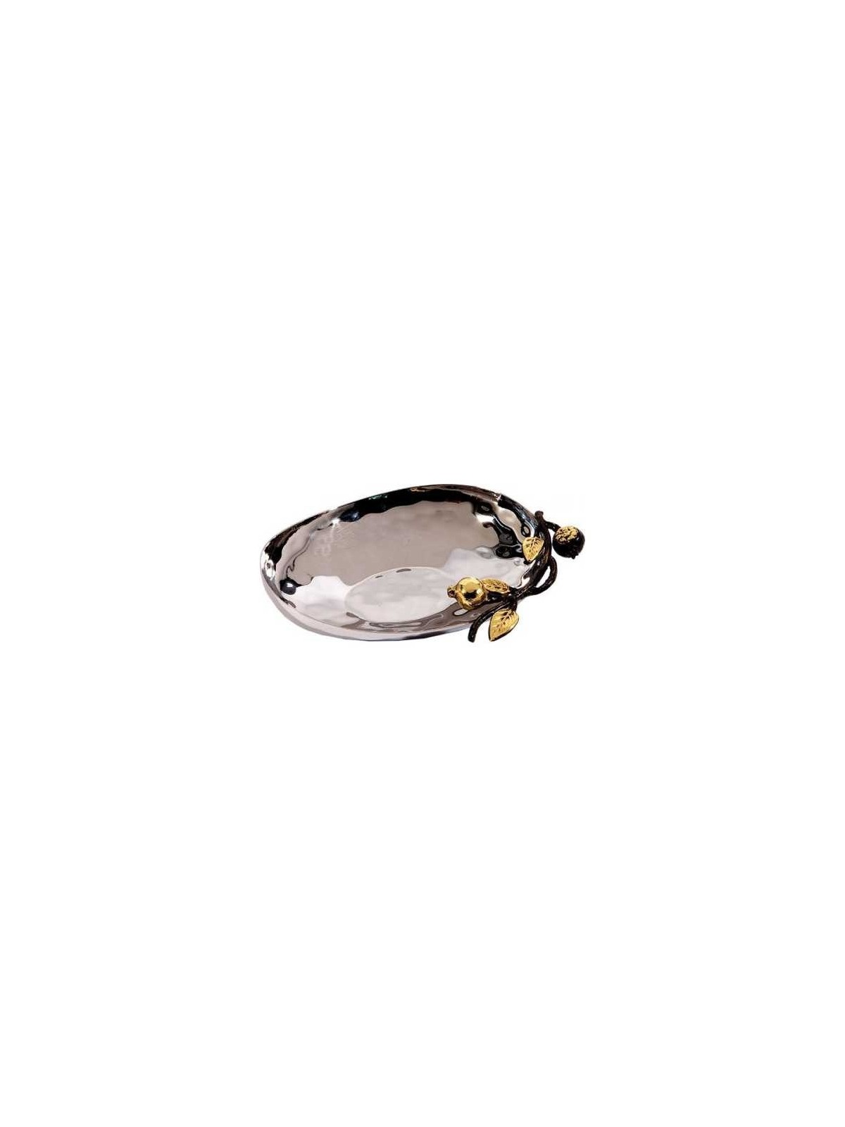 Oval Golden Pomegranate Bowl | Home Goods | Judaica