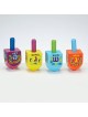 Small Painted Dreidels - Set of 4 | Hanukkah | Judaica