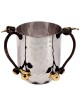 Golden Pomegranate Hammered Washing Cup | Rosh Hashanah | Judaica