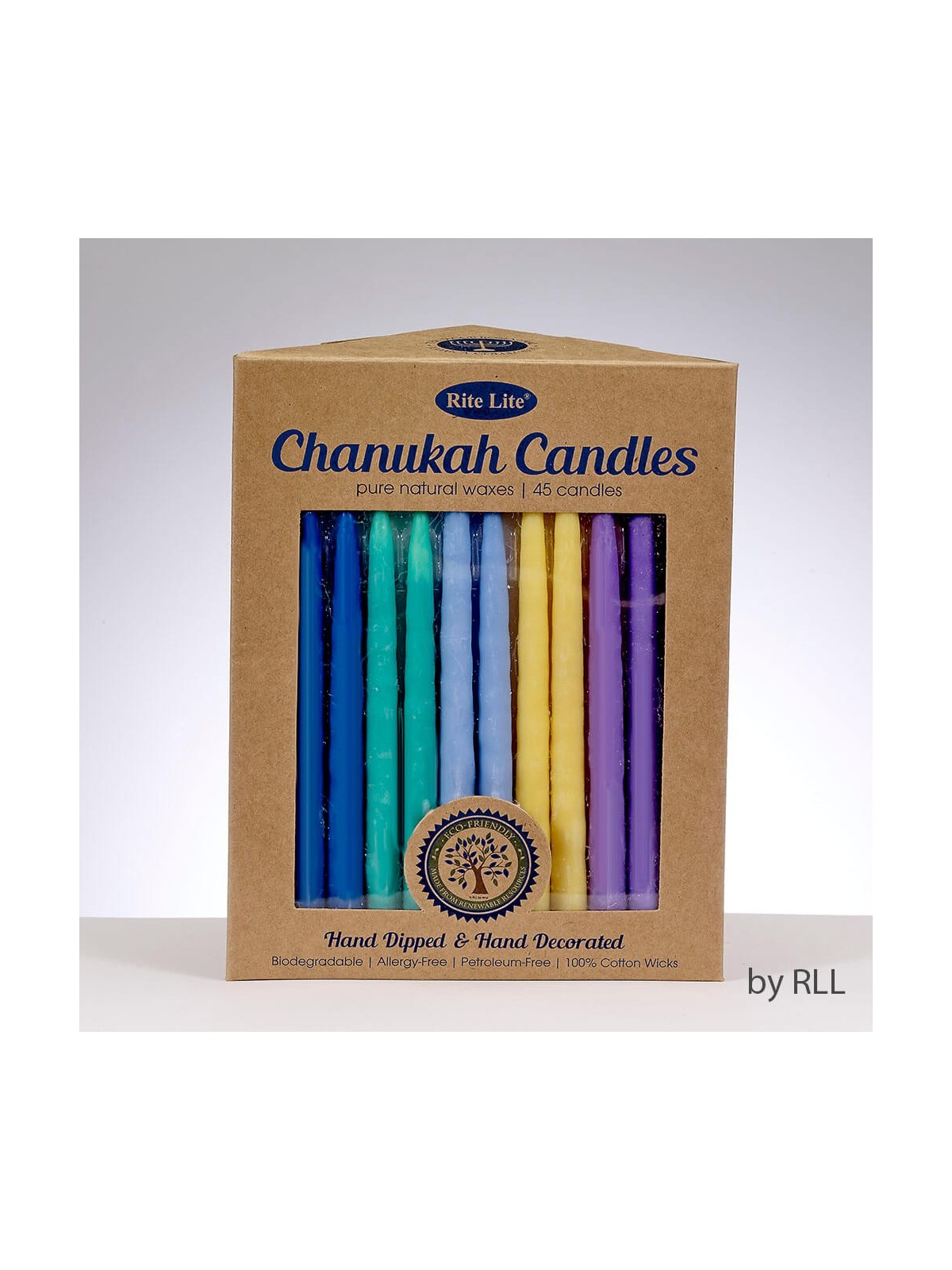 Organic Multi-Color Vegetable Wax Chanukah Candles | Hanukkah | Judaic