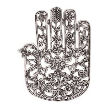 Antique Aluminum Hamsa Trivet | Home Goods | Judaica