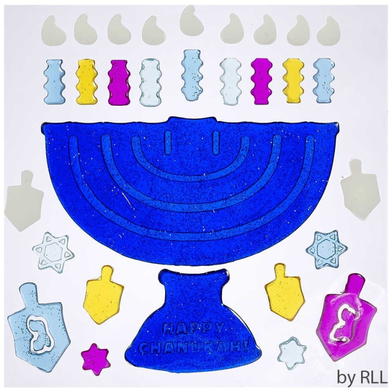 Hanukkah Window Gel Decorations, Menorah Design | Hanukkah | Judaica
