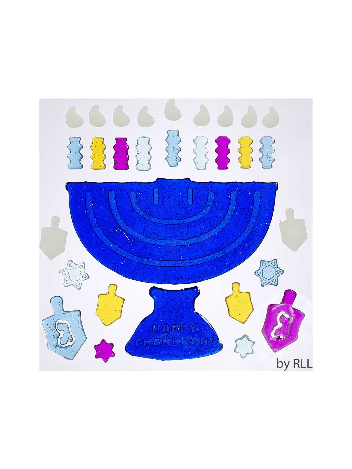 Hanukkah Window Gel Decorations, Menorah Design | Hanukkah | Judaica