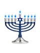 Blue & Silver Premium Electric Menorah with Two-To | Hanukkah | Judaic