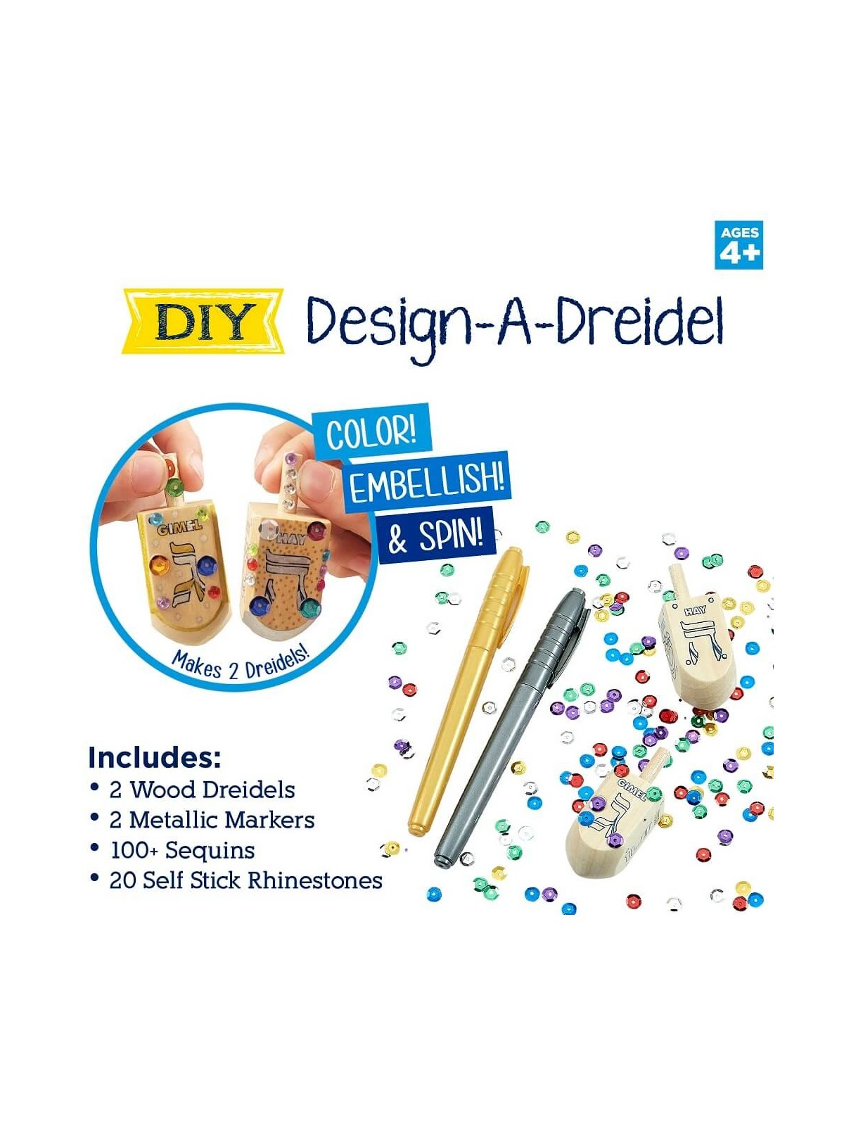 Decorate A Dreidel Kit | Hanukkah | Judaica