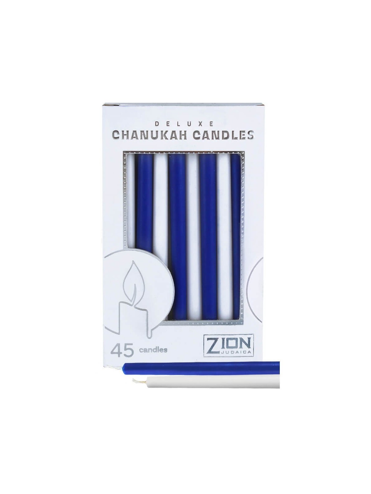Deluxe Blue & White Chanukah Candles | Hanukkah | Judaica