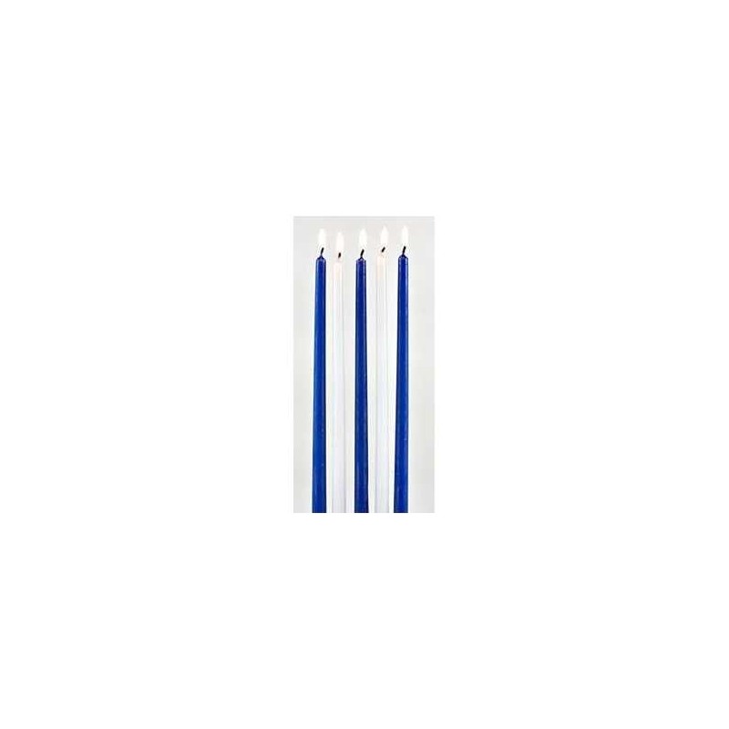 Deluxe Blue & White Chanukah Candles | Hanukkah | Judaica