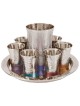 Textured Silver Kiddush Set | Kiddush Cups | Judaica