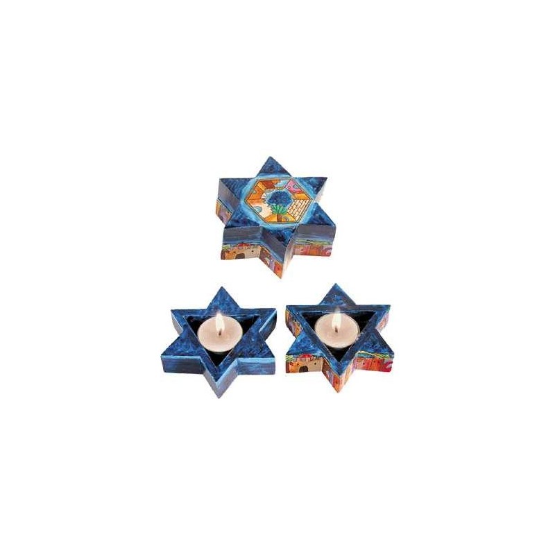 Jerusalem Star of David Tealight Holder | Candle Holders | Judaica