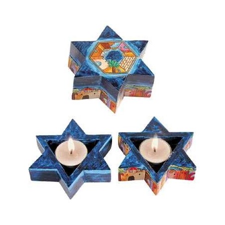 Jerusalem Star of David Tealight Holder | Candle Holders | Judaica