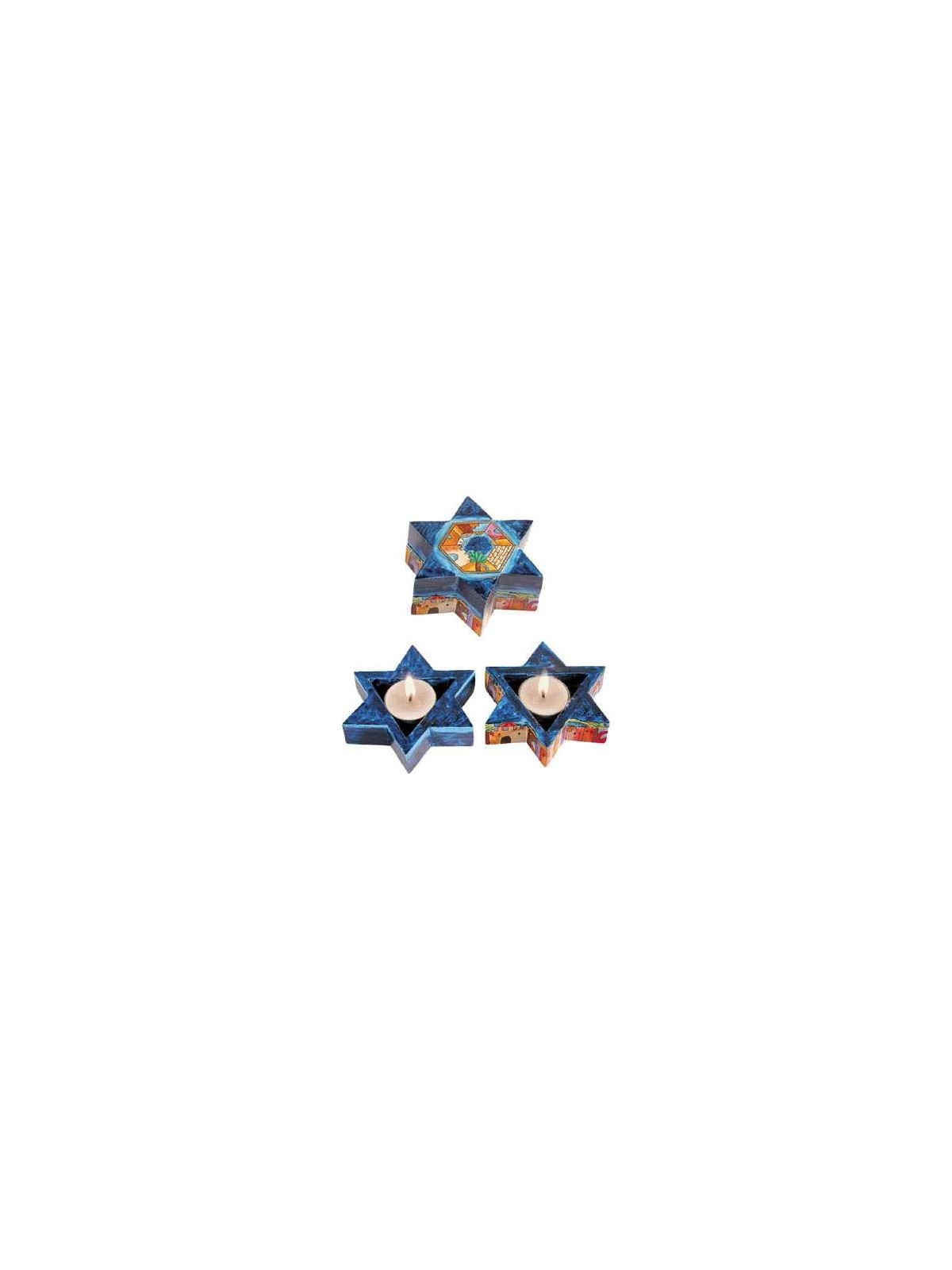 Jerusalem Star of David Tealight Holder | Candle Holders | Judaica