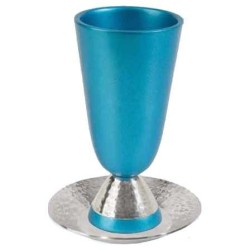 Sleek Turquoise Kiddush Cup | Kiddush Cups | Judaica
