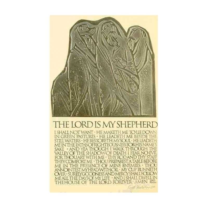 The Lord is My Shepherd Embossed Print | Art | Judaica