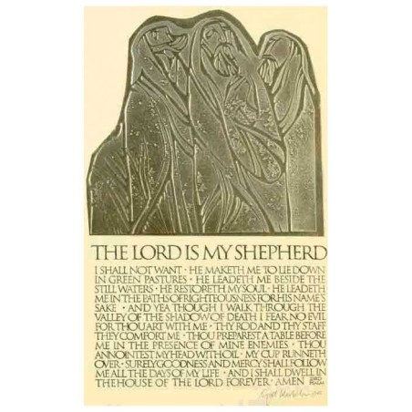 The Lord is My Shepherd Embossed Print | Art | Judaica