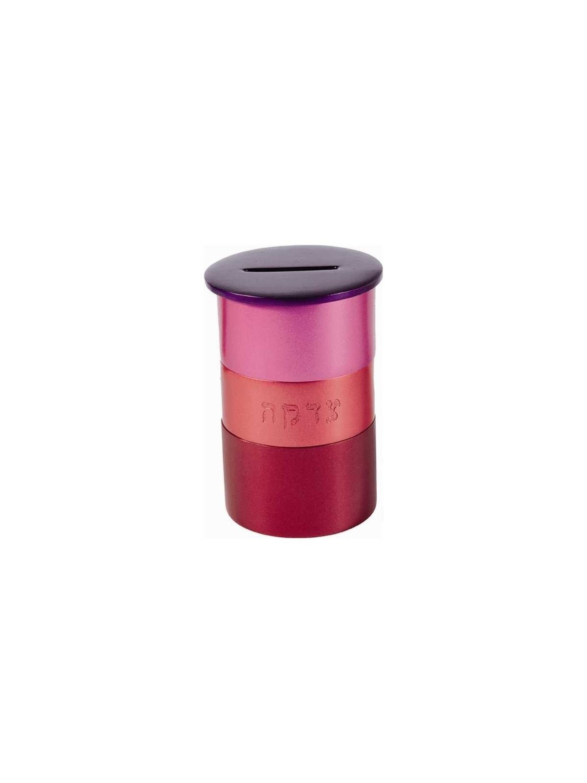 Pink Anodized Aluminum Tzedakah Box | Tzedakah Boxes | Judaica