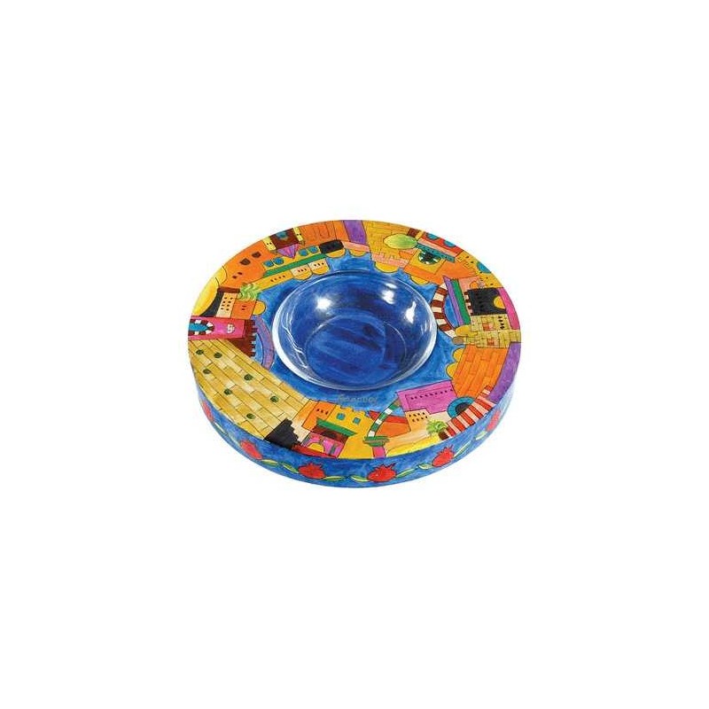 Jerusalem Honey Dish By Yair Emanuel | Rosh Hashanah | Judaica