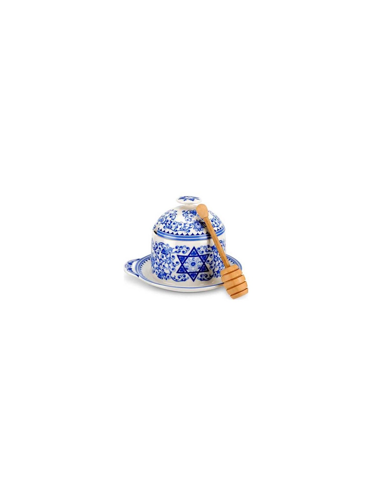 Spode Honey Pot with Drizzler By Portmeirion-Spode | Rosh Hashanah | J