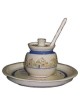 Jerusalem Ceramic Honey Pot & Apple Dish Set By Re | Rosh Hashanah | J