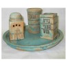 Jerusalem Patina Ceramic Havdalah Set | Havdalah Sets & Spice Boxes |