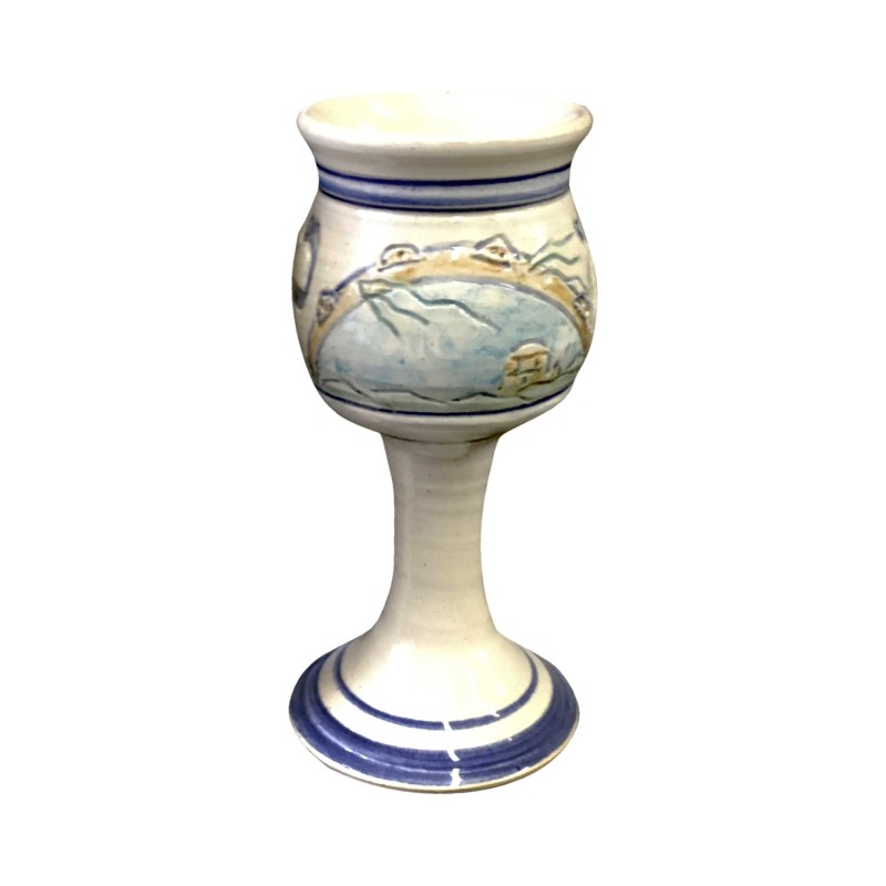 Tamborine Glossy Glazed Ceramic Miriam's Cup | Passover | Judaica