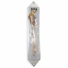 White Collage Wedding Glass Keepsake Mezuzah Case | Wedding | Judaica