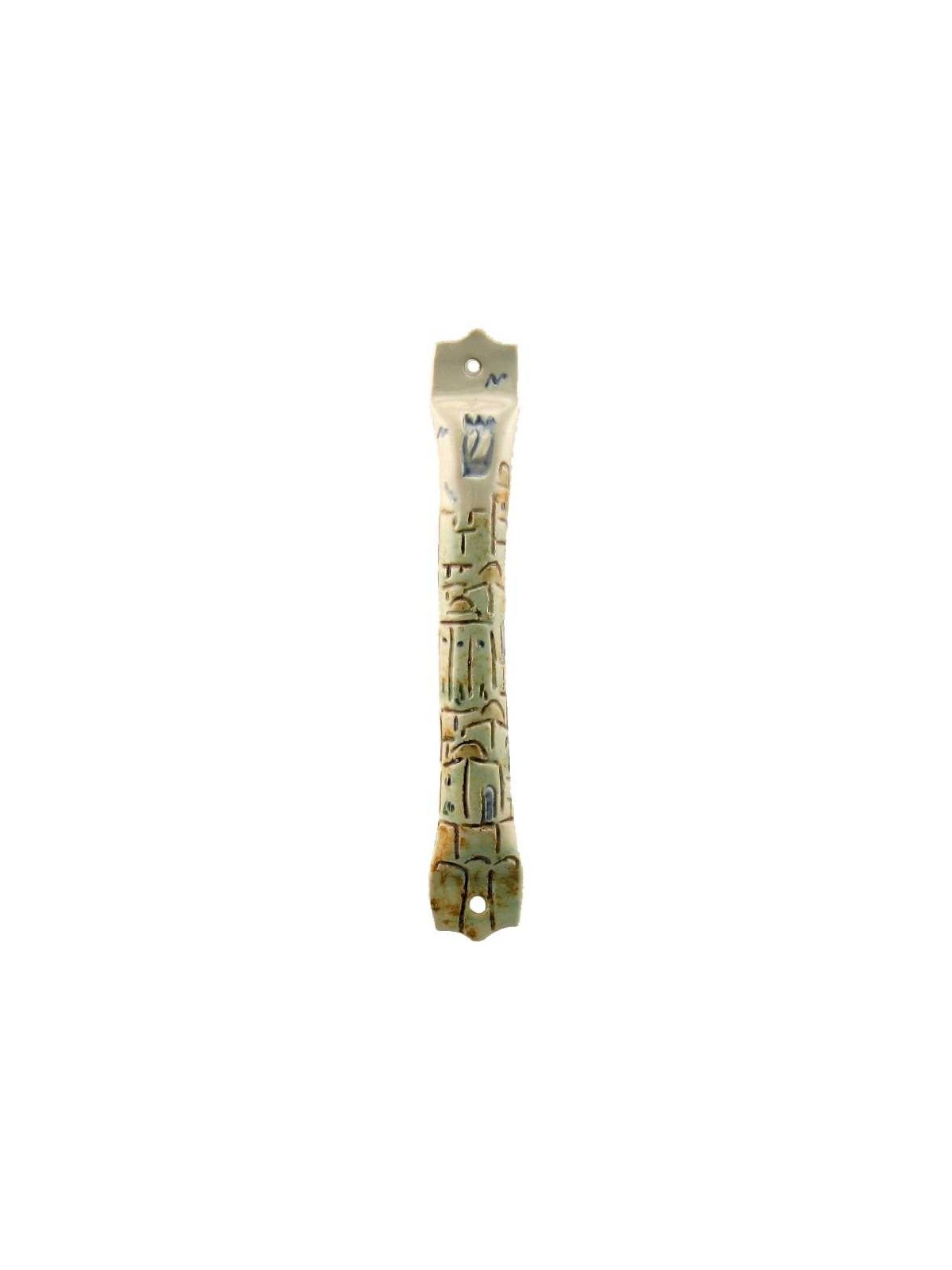 Ceramic Jerusalem Mezuzah Case | Mezuzahs | Judaica