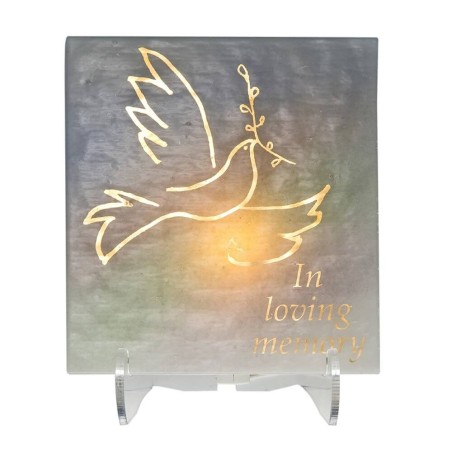 Dove of Peace Electric Yahrzeit Lamp | Yahrzeit Candles & Accessories