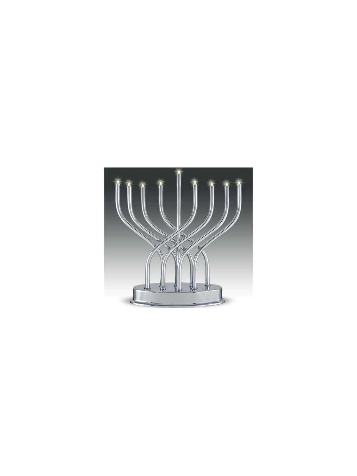 Silver Entwined Electric Menorah | Hanukkah | Judaica