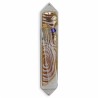 Vortex Amber Wedding Glass Keepsake Mezuzah Case | Wedding | Judaica
