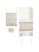 Gold Raw Silk Delicate Embroidered Pomegranate Tal | Tallit/Tallis | J