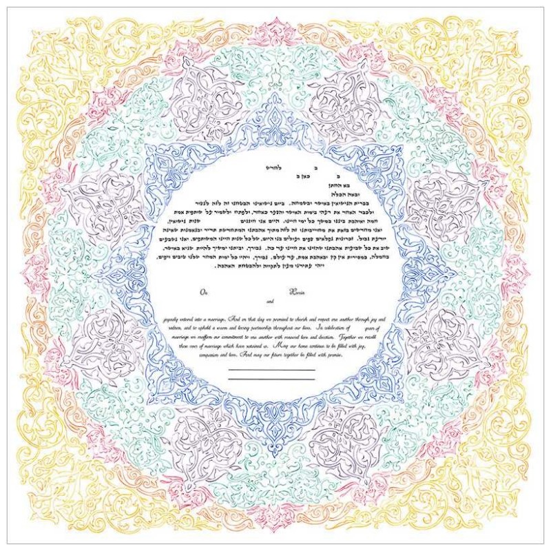 Majolica Ketubah | All Judaica | Judaica