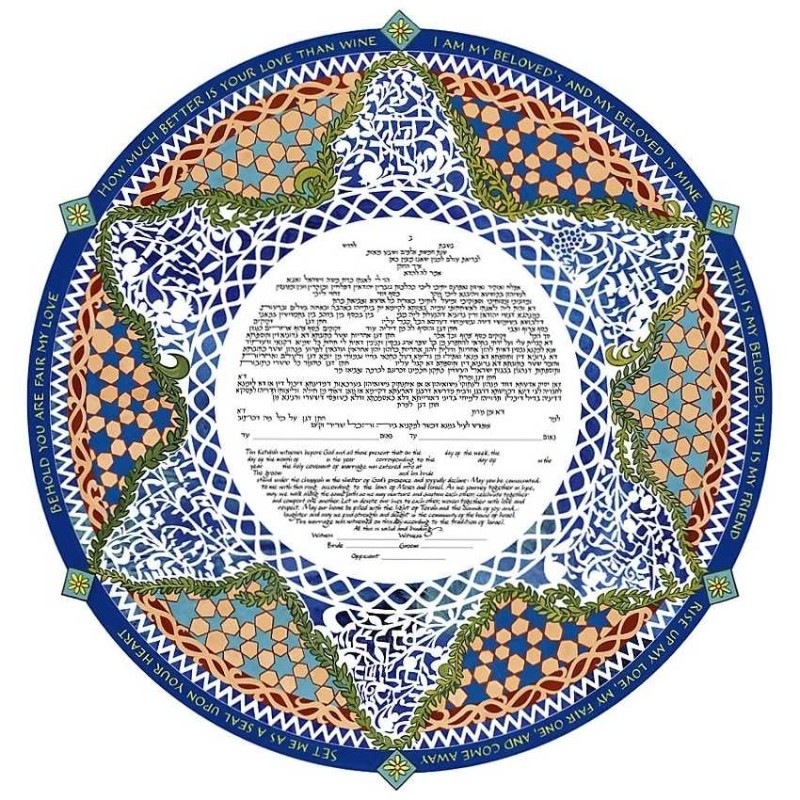 Round Song of Songs Ketubah | All Judaica | Judaica