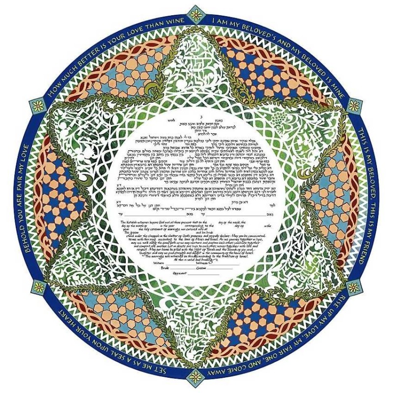 Round Song of Songs Ketubah | All Judaica | Judaica