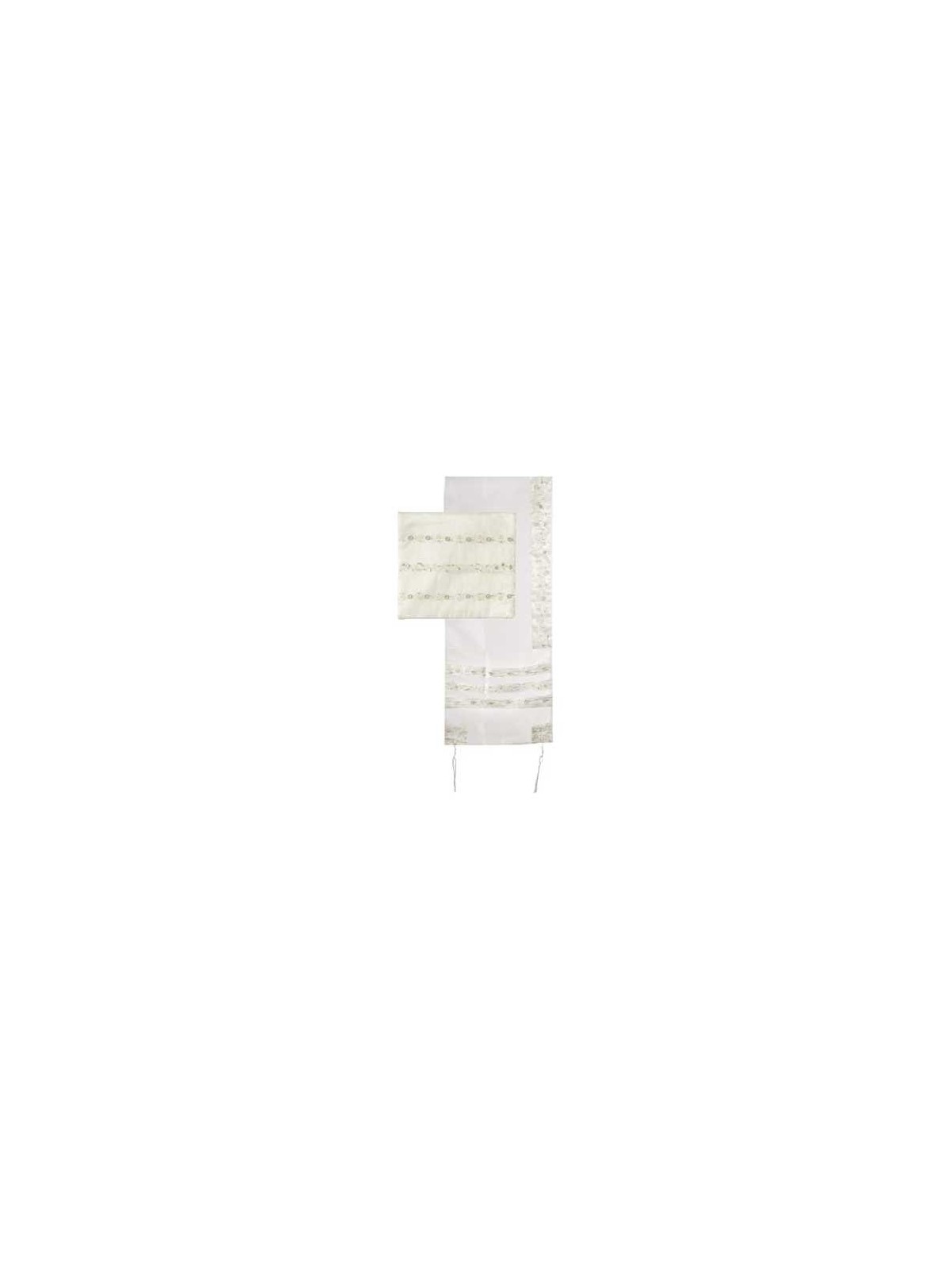 Red Organza Striped Floral Tallit Set By Yair Eman | Tallit/Tallis | J