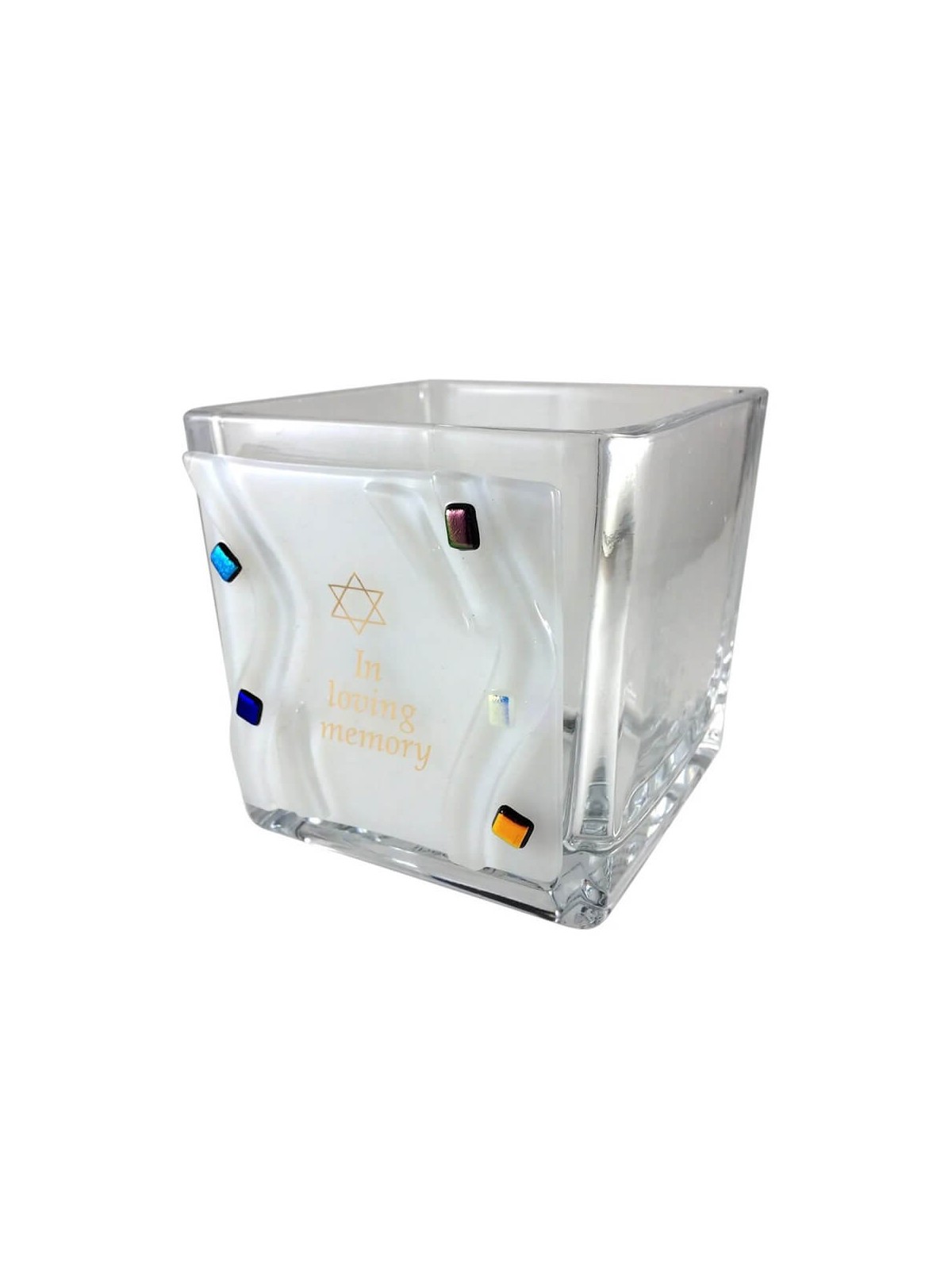 Woven Pattern Yahrzeit Candle Holder | Yahrzeit Candles & Accessories