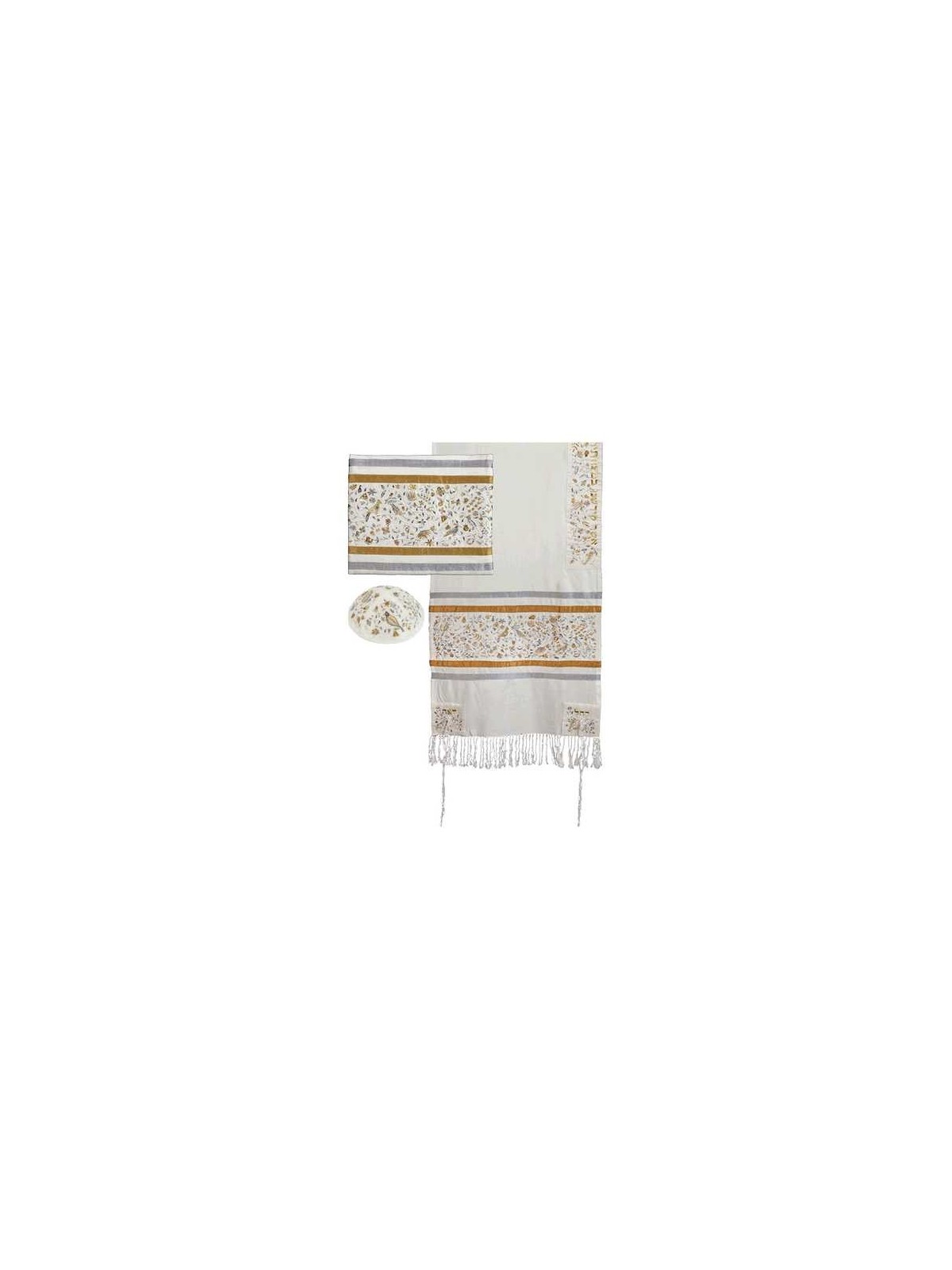 Blue Silk and Cotton Matriarchs Silk Tallit Set By | Tallit/Tallis | J