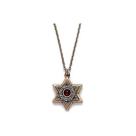 Star of David Necklace with Garnet | Jewelry | Judaica