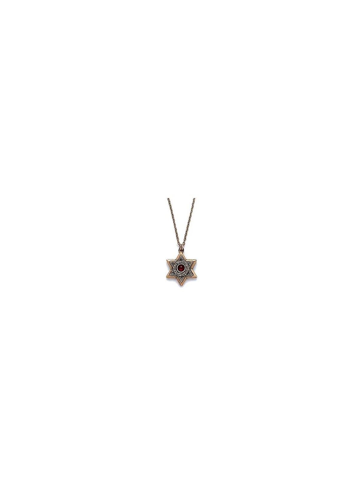Star of David Necklace with Garnet | Jewelry | Judaica