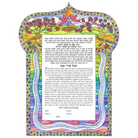 Rainbow Love Birds Ketubah | All Judaica | Judaica