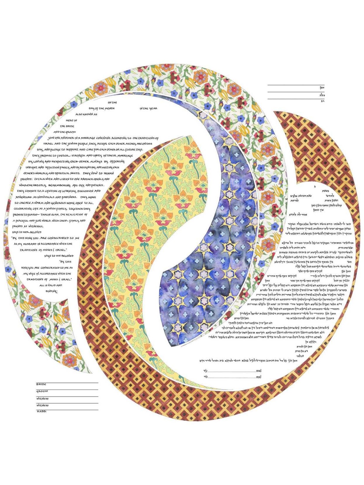 Double Ring Ketubah | All Judaica | Judaica