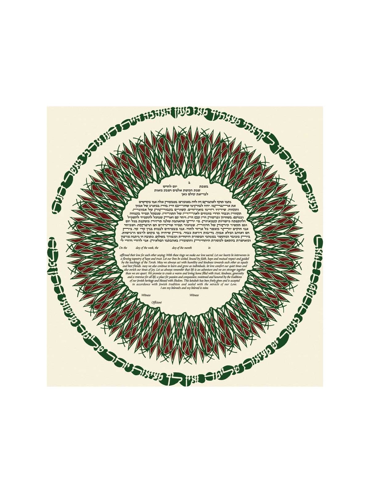 Green Perfections Ketubah | All Judaica | Judaica