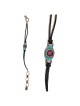 Aqua Evil Eye Bracelet with Pink Crystal | Jewelry | Judaica