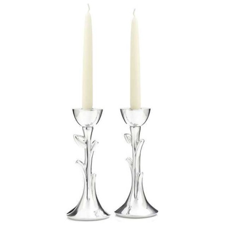 Nambe Tree of Life Shabbat Candlesticks | Candle Holders | Judaica