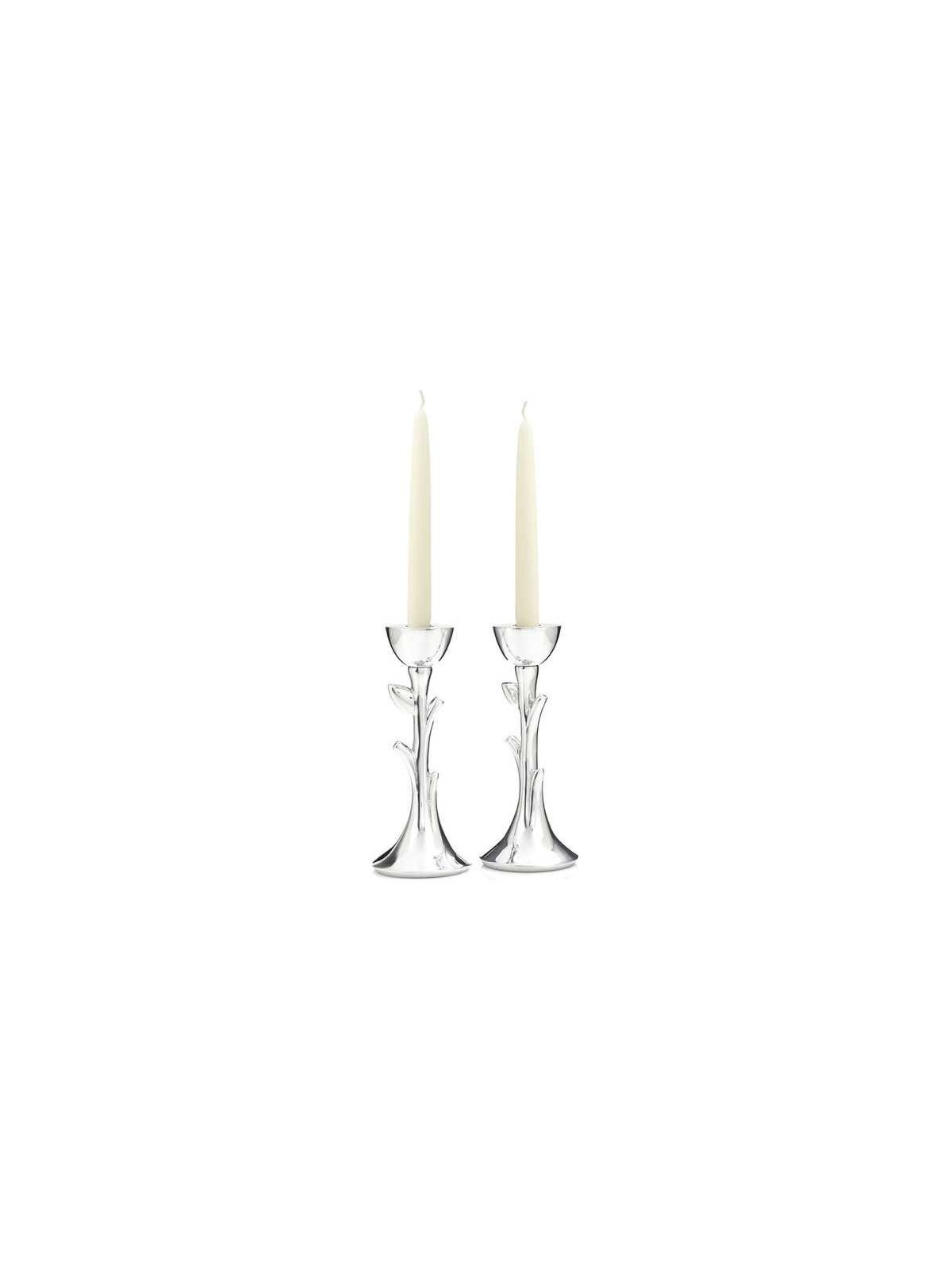 Nambe Tree of Life Shabbat Candlesticks | Candle Holders | Judaica