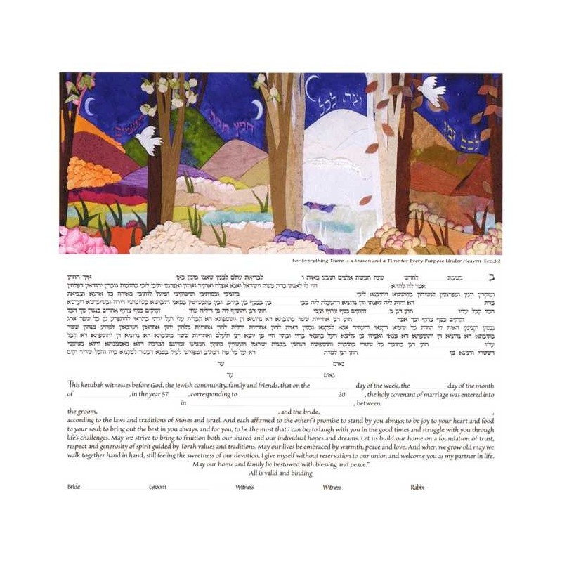 In Every Season Ketubah | All Judaica | Judaica