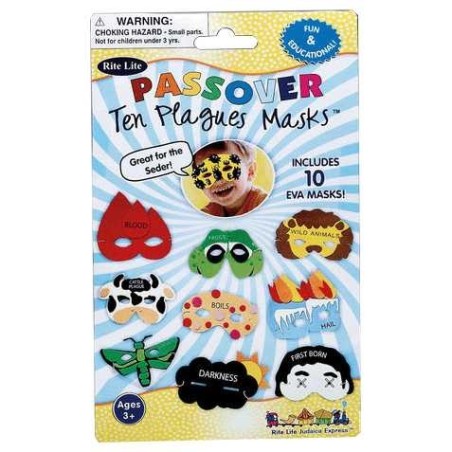 10 Plagues Masks Set | Passover | Judaica