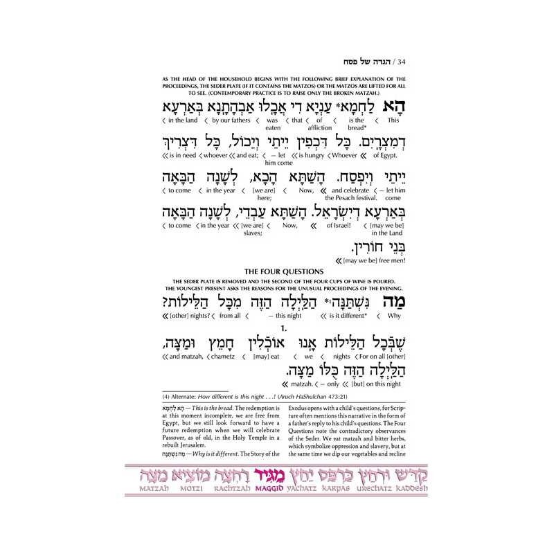 The Interlinear Haggadah: The Schottenstein Editio | Passover | Judaic