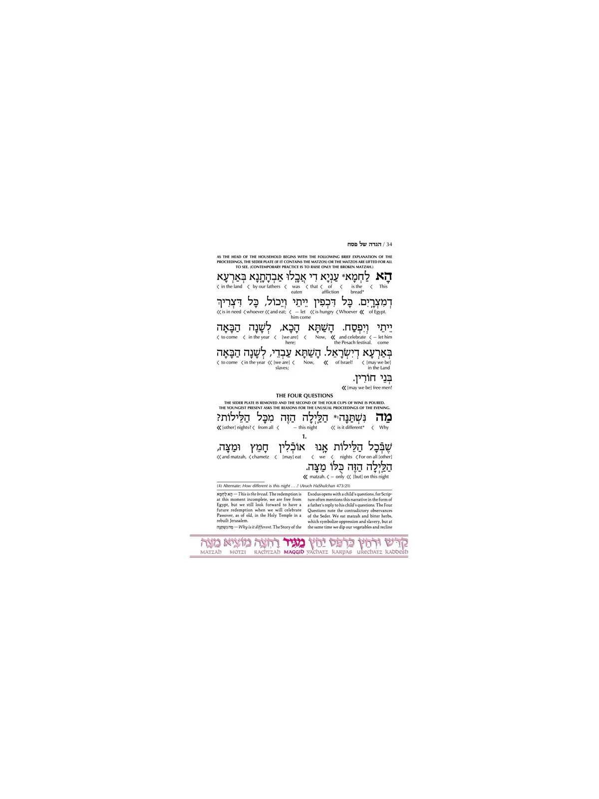 The Interlinear Haggadah: The Schottenstein Editio | Passover | Judaic